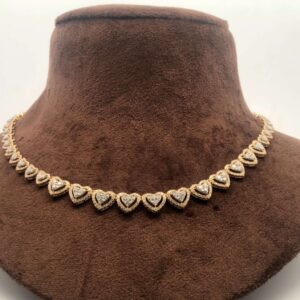 Embrace of Hearts Diamond Collar Necklace