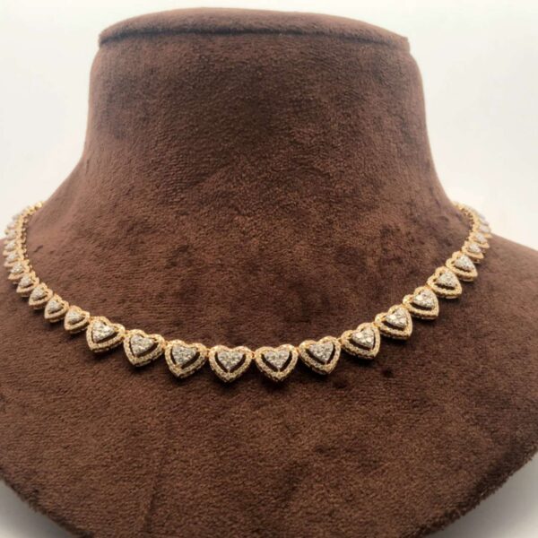 Embrace of Hearts Diamond Collar Necklace
